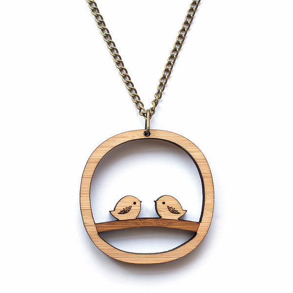 'Love birds' necklace - jewellery - eco friendly - sustainable jewelry - jewelry - One Happy Leaf