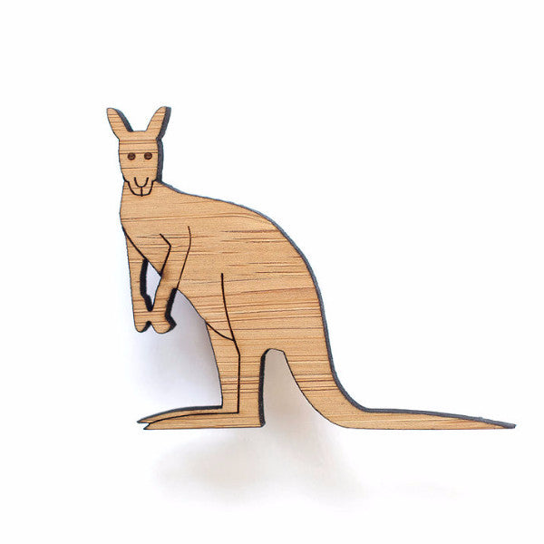 Kangaroo brooch - jewellery - eco friendly - sustainable jewelry - jewelry - One Happy Leaf