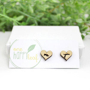 Love heart anniversary earrings