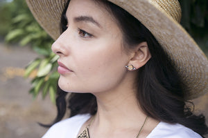 Saturn planet stud earrings - jewellery - eco friendly - sustainable jewelry - jewelry - One Happy Leaf
