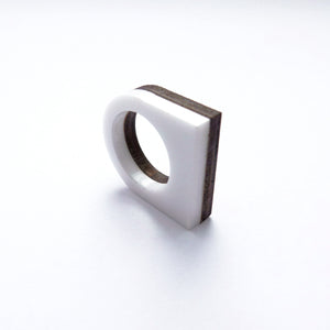 Square ring - jewellery - eco friendly - sustainable jewelry - jewelry - One Happy Leaf