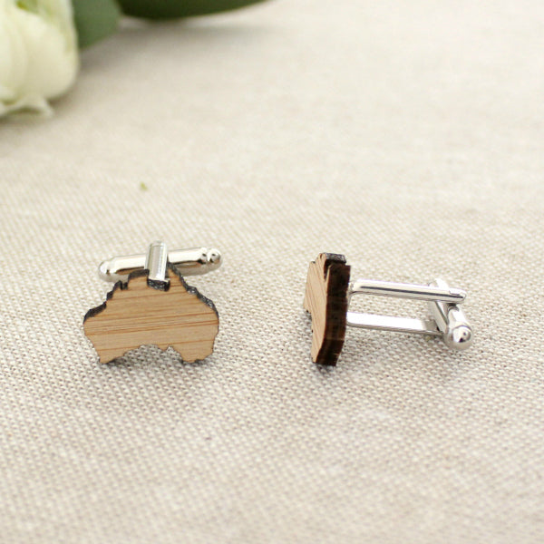 Australia cufflinks - jewellery - eco friendly - sustainable jewelry - jewelry - One Happy Leaf