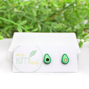 Avocado studs food earrings vegetarian earrings foodie gift
