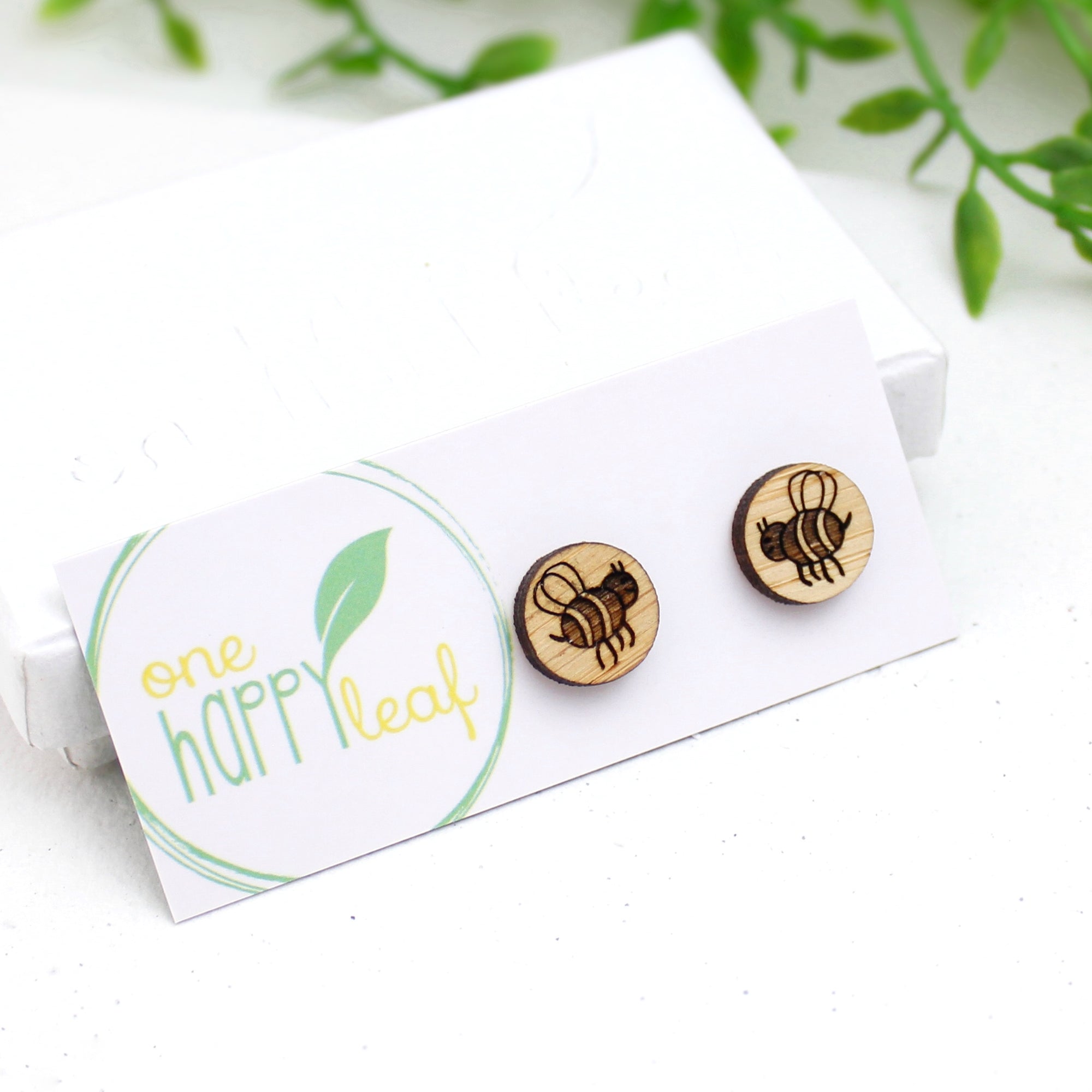 Bee stud earrings