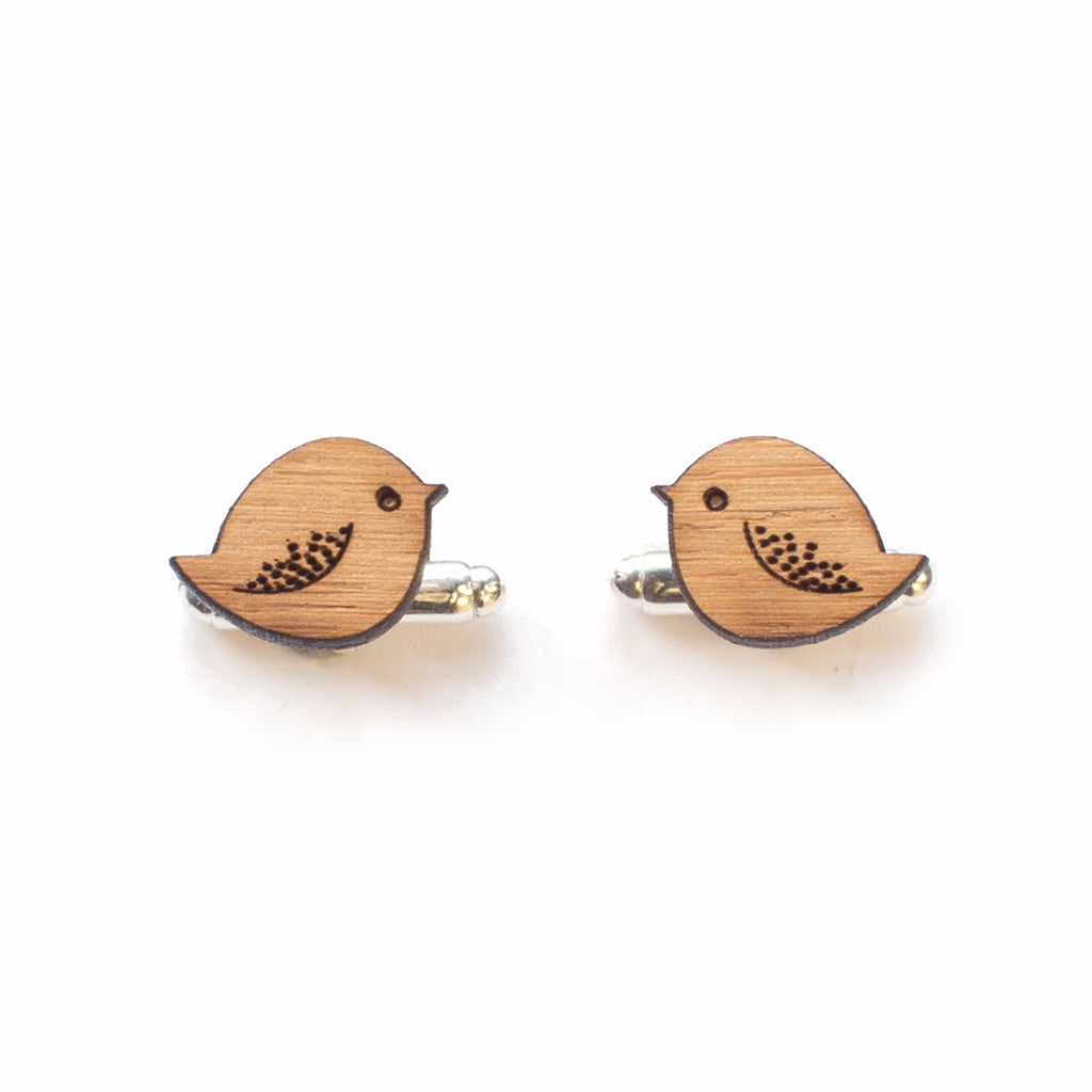 Bird cufflinks - jewellery - eco friendly - sustainable jewelry - jewelry - One Happy Leaf