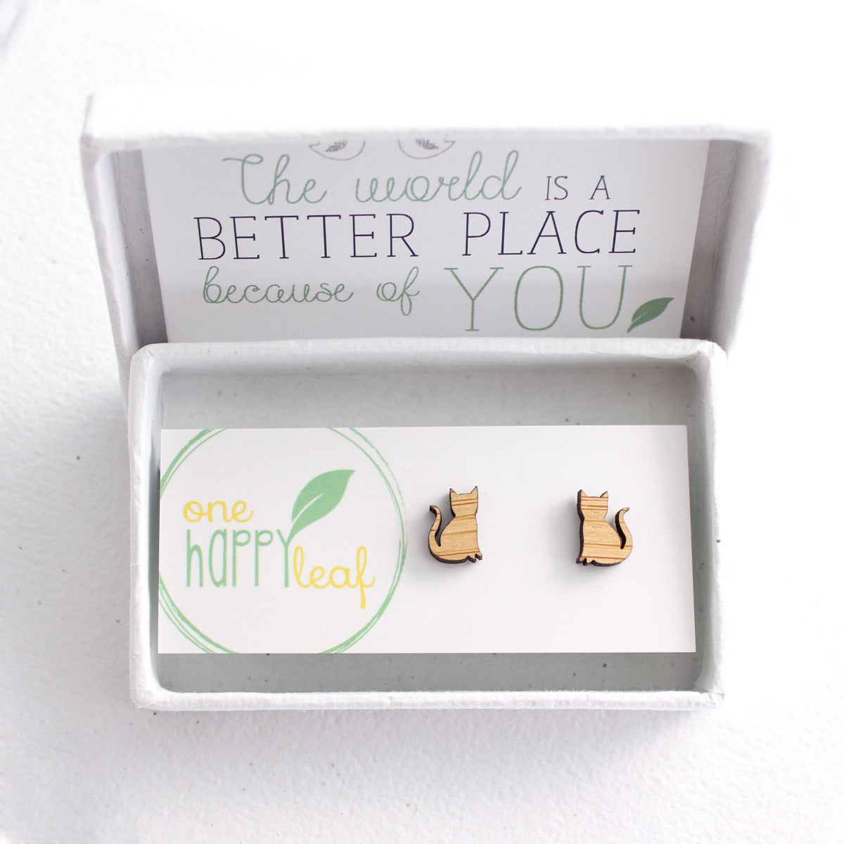 cat earrings, cat stud earrings