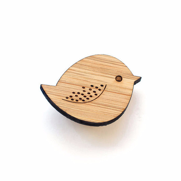 Chubby bird brooch - jewellery - eco friendly - sustainable jewelry - jewelry - One Happy Leaf