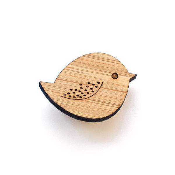 Chubby bird brooch