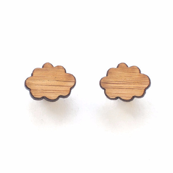 Cloud studs - jewellery - eco friendly - sustainable jewelry - jewelry - One Happy Leaf