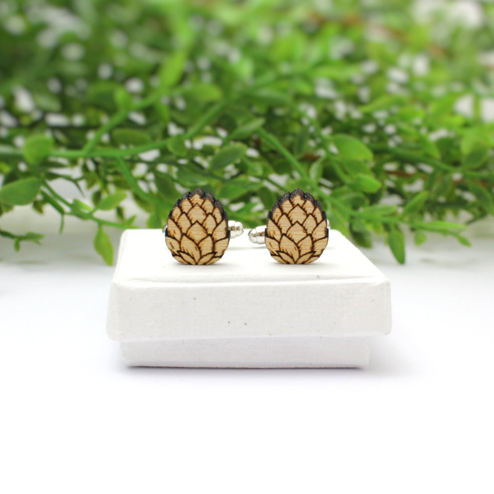 Beer hops cufflinks, cufflinks for beer lovers, hops cufflinks