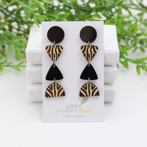 Day and Night dangle earrings