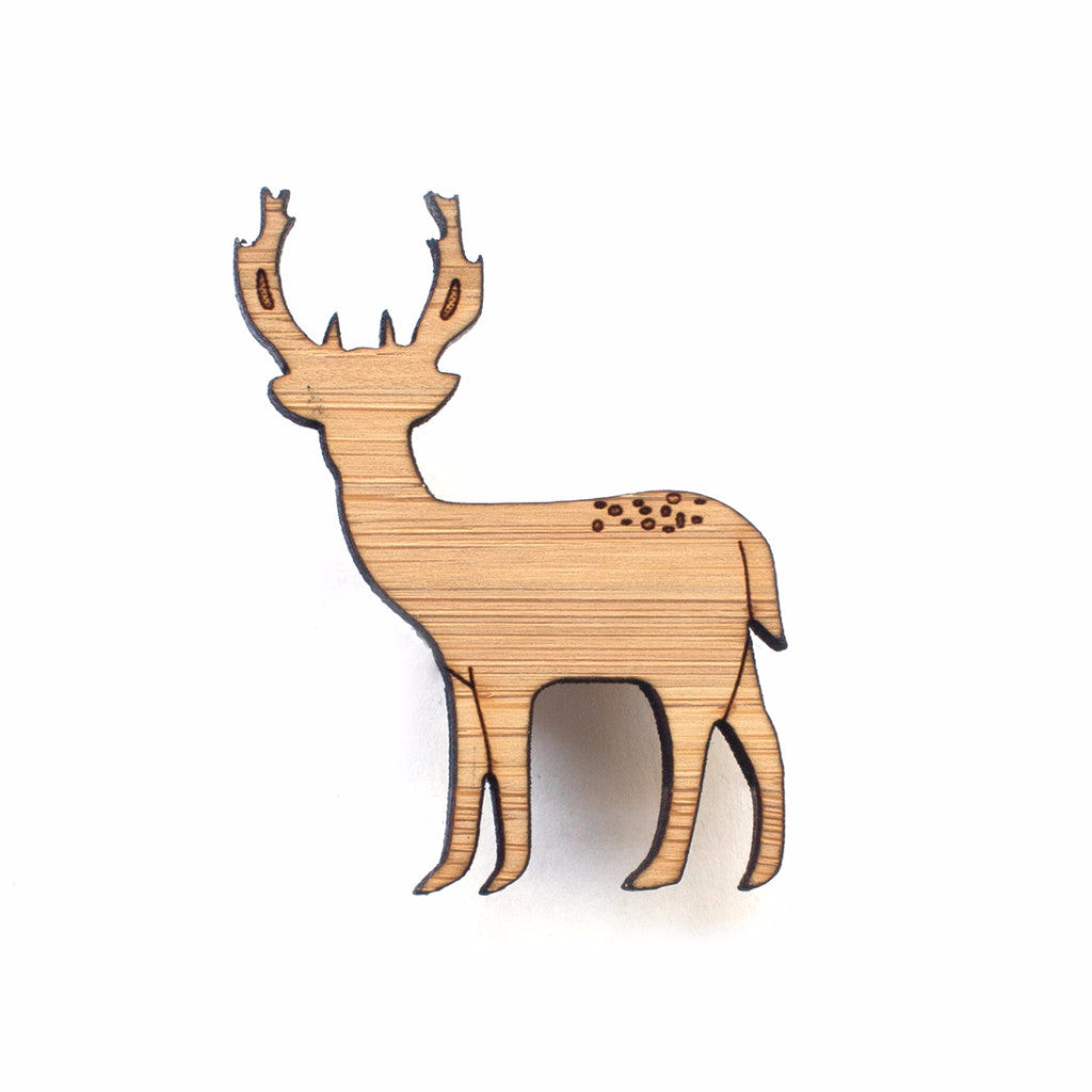 Deer stag brooch - jewellery - eco friendly - sustainable jewelry - jewelry - One Happy Leaf