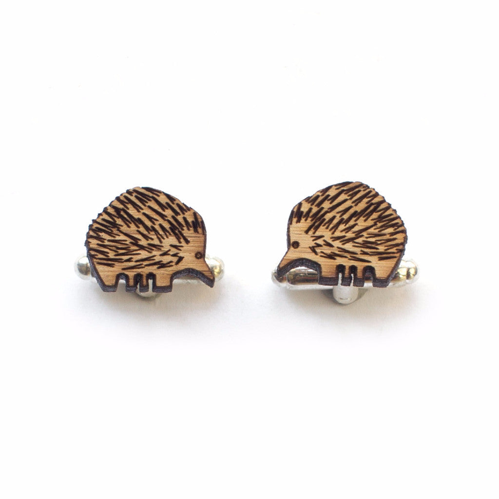 Echidna cufflinks - jewellery - eco friendly - sustainable jewelry - jewelry - One Happy Leaf