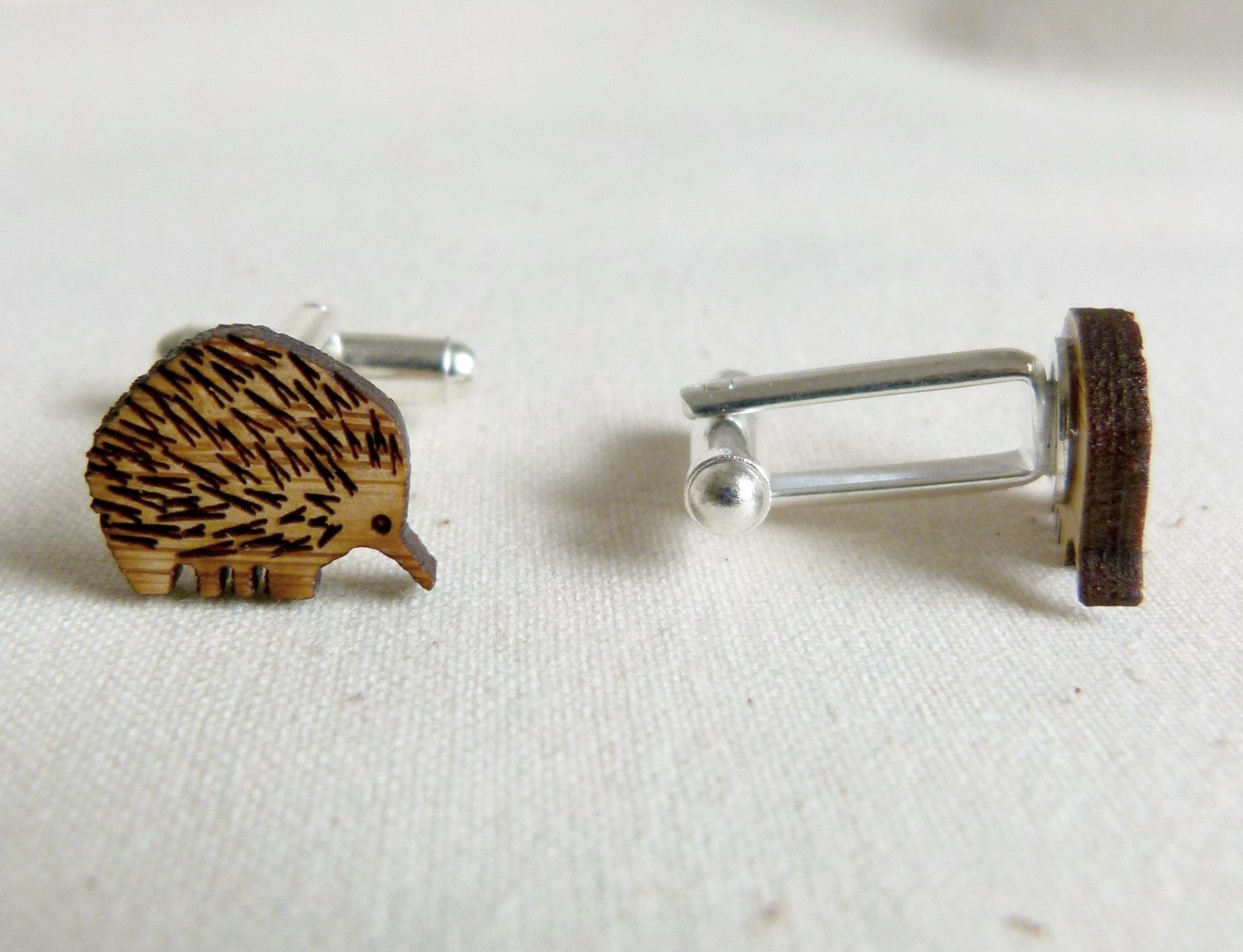 Echidna cufflinks - jewellery - eco friendly - sustainable jewelry - jewelry - One Happy Leaf