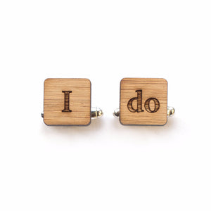 'I do' wedding cufflinks - jewellery - eco friendly - sustainable jewelry - jewelry - One Happy Leaf