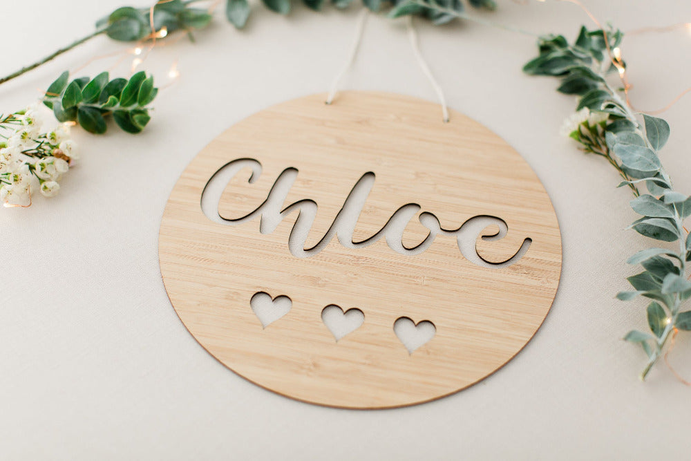 Wall decor name plaque