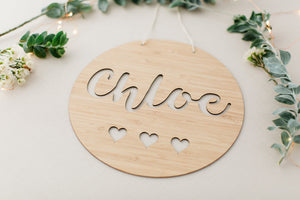 Wall decor name plaque