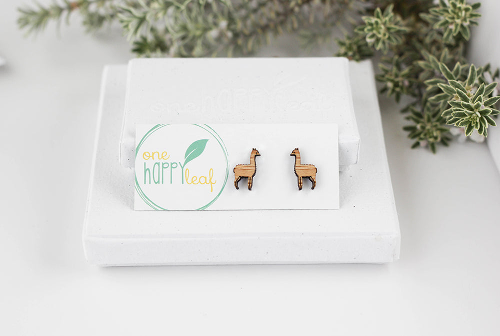 llama earrings, llama stud earrings, llama gifts