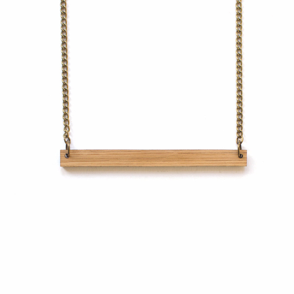 Minimal bar necklace - jewellery - eco friendly - sustainable jewelry - jewelry - One Happy Leaf