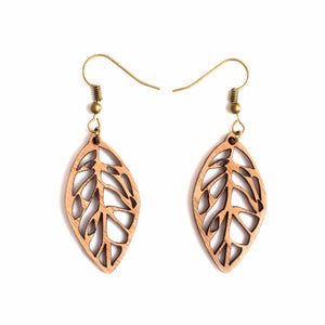 Long leaf earrings - jewellery - eco friendly - sustainable jewelry - jewelry - One Happy Leaf