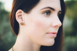 Chubby bird stud earrings - jewellery - eco friendly - sustainable jewelry - jewelry - One Happy Leaf