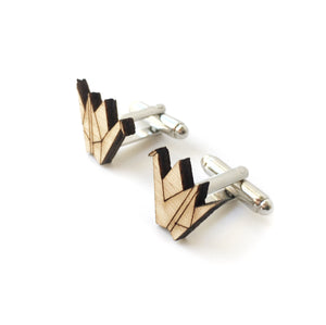 Origami crane cufflinks - jewellery - eco friendly - sustainable jewelry - jewelry - One Happy Leaf