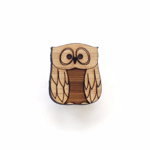 Owl brooch - jewellery - eco friendly - sustainable jewelry - jewelry - One Happy Leaf