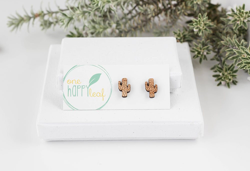Cactus earrings, cactus themed gifts, cactus jewellery