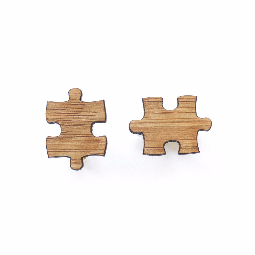 Puzzle piece cufflinks - jewellery - eco friendly - sustainable jewelry - jewelry - One Happy Leaf