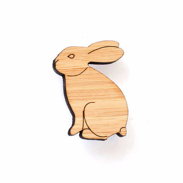 Rabbit brooch - jewellery - eco friendly - sustainable jewelry - jewelry - One Happy Leaf