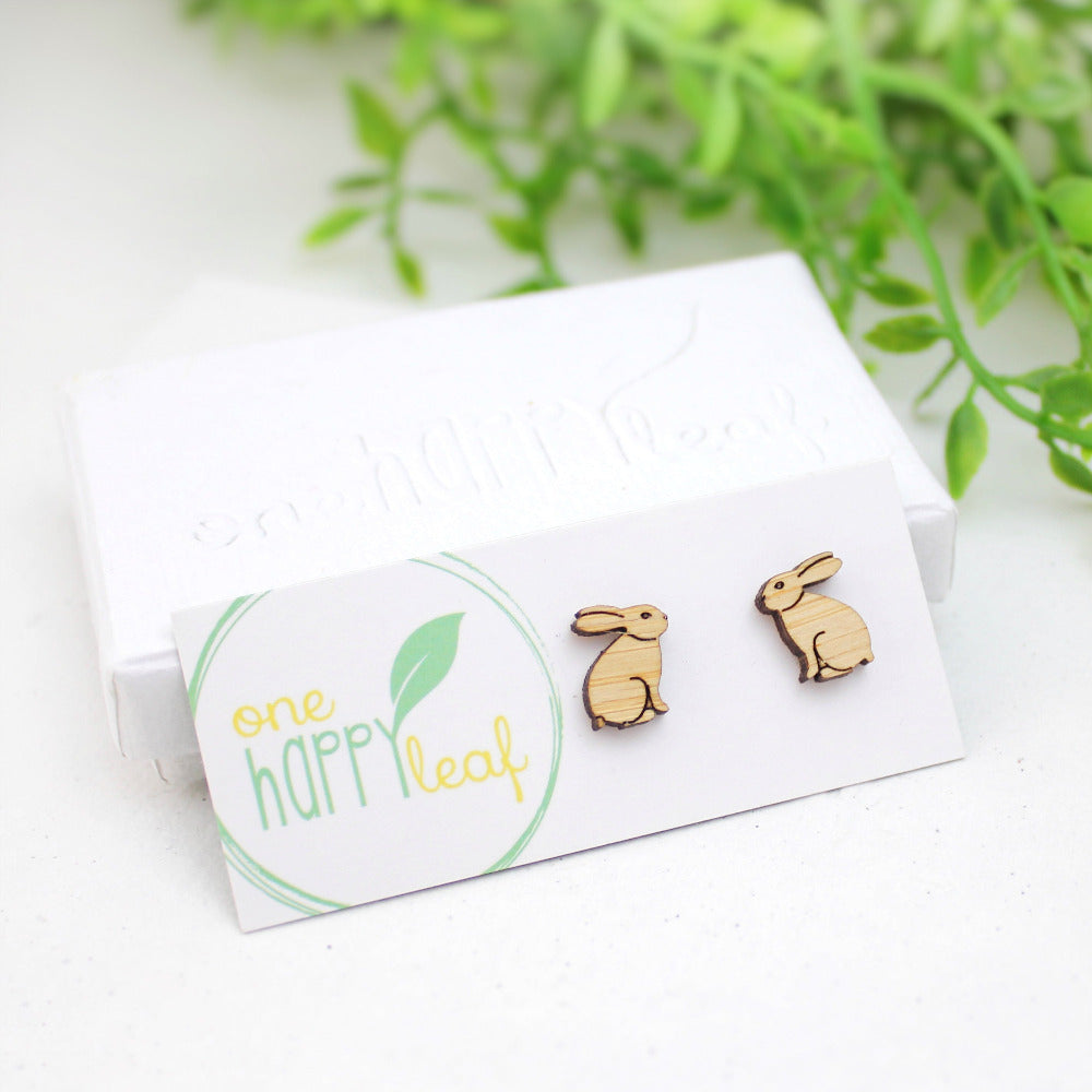 Rabbit stud earrings