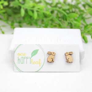 Rabbit stud earrings