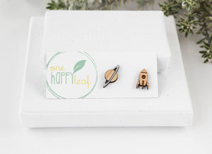 Space jewellery, astronomy gifts, rocket earrings