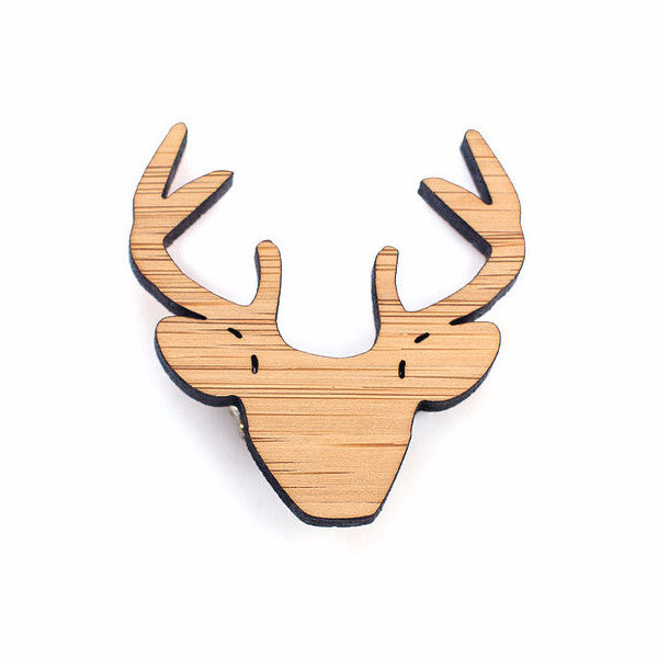 Deer stag brooch - jewellery - eco friendly - sustainable jewelry - jewelry - One Happy Leaf