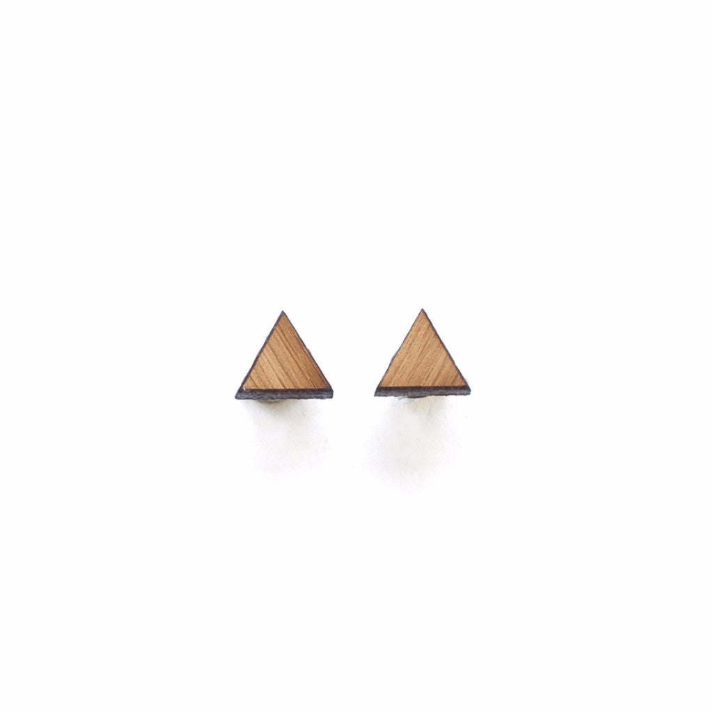 Triangle studs - jewellery - eco friendly - sustainable jewelry - jewelry - One Happy Leaf