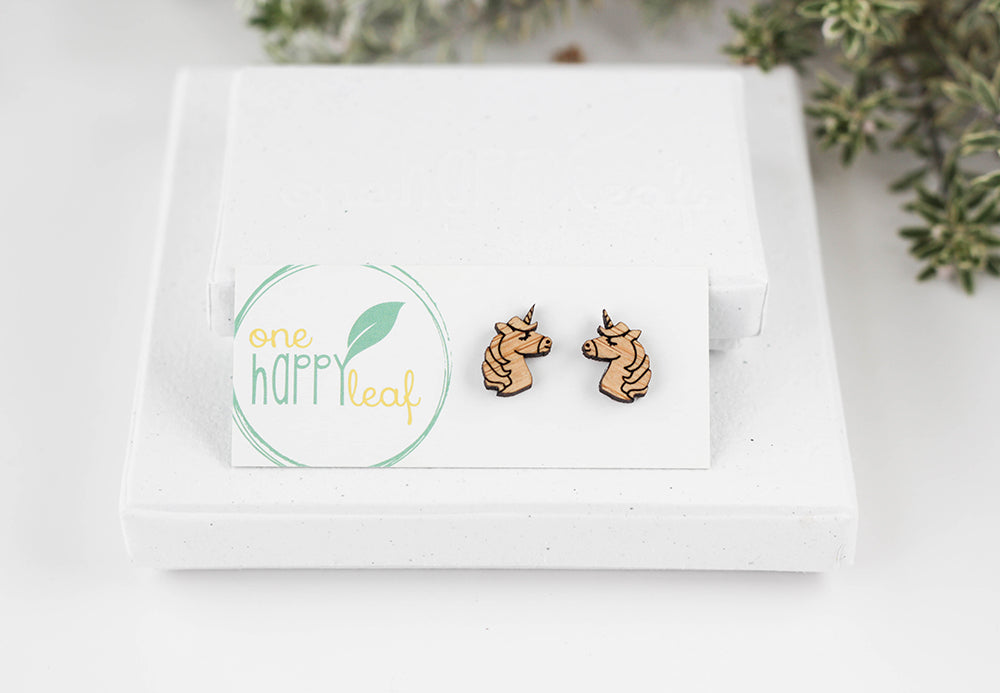 Unicorn earrings, unicorn studs, unicorn gifts