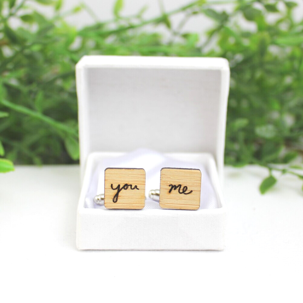 You and me wedding cufflinks