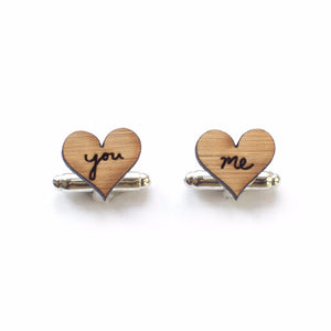 You + Me cufflinks - jewellery - eco friendly - sustainable jewelry - jewelry - One Happy Leaf