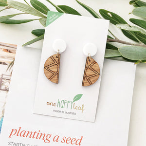 Empress studs - jewellery - eco friendly - sustainable jewelry - jewelry - One Happy Leaf