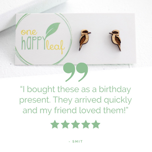 Kookaburra stud earrings
